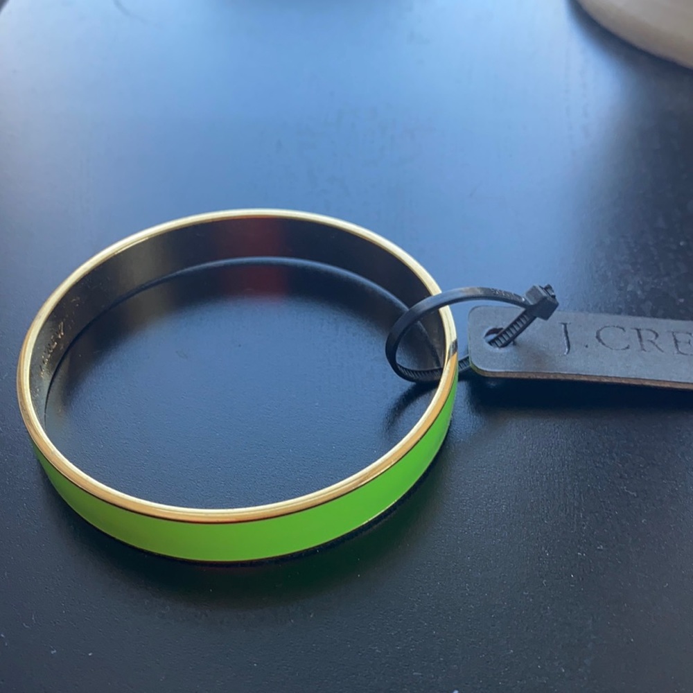 J Crew Bright Green Enamel Bangle